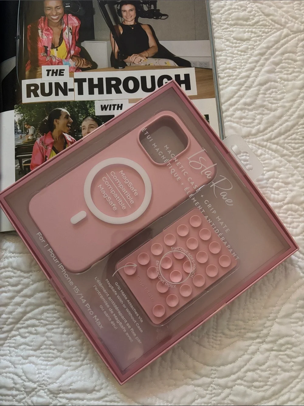 Pink Phone Case with Magnetic Ring & Grip - (Pink)